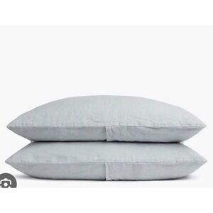 Parachute Linen Pillowcases King Set of 2 Light Grey Sage European Flax